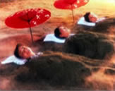 Women in sand